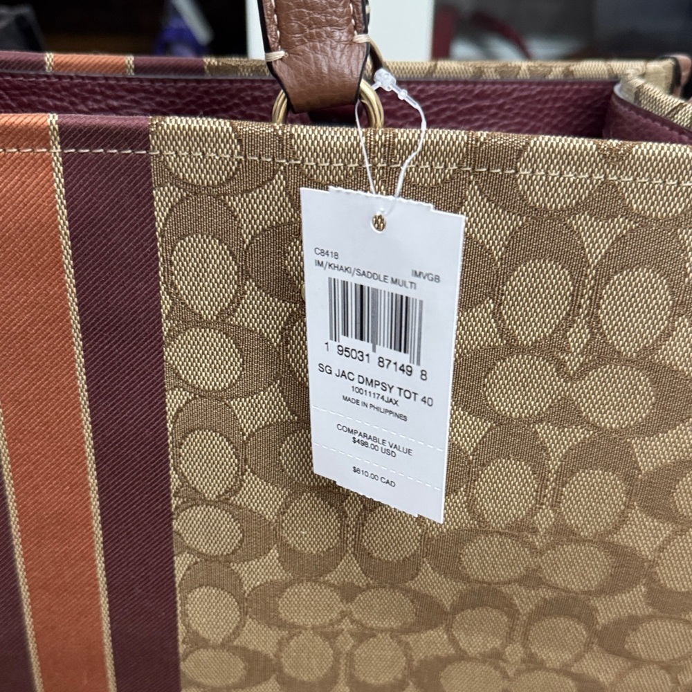Coach Burgundy and Black Interior Bag - Picture 6 of 6